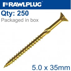 TORX T25 CHIPBOARD SCREW 5.0X35MM X250-BOX